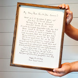 Engraved Keepsake Handwriting Sign (4 sizes)