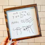 Engraved Keepsake Handwriting Sign (4 sizes)