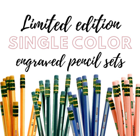 Limited Edition Single Color Engraved Pencils