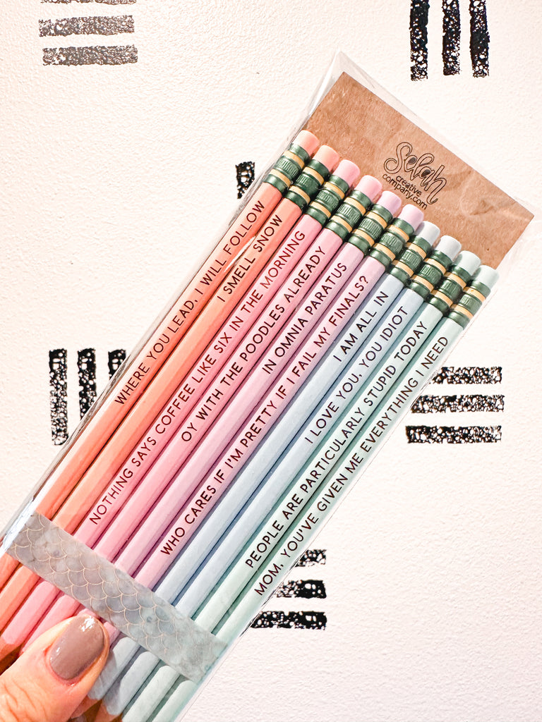 Gilmore Girls Quotes Pencil Set – Selah Creative Company