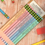 Powered by Perimenopause Engraved Pencil Set - Set of 10