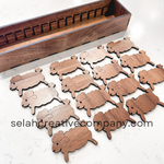 Wooden Sheep Bobbin Set