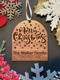 Personalized Merry Christmas Christmas Ornament