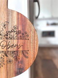 Personalized and Engraved Floral Cutting Board