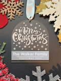 Personalized Merry Christmas Christmas Ornament